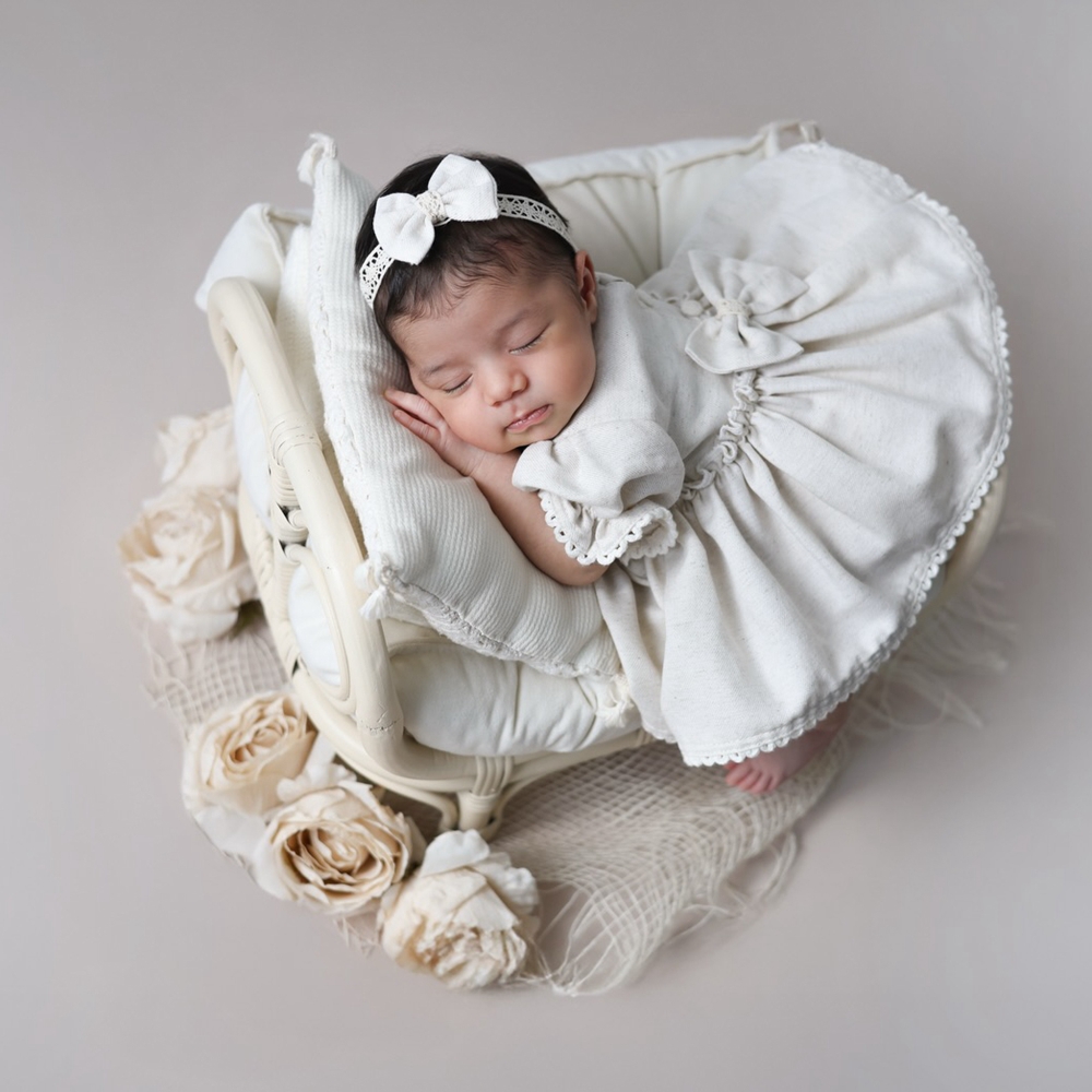 Baby Clothing Accessories - Pasgeboren fotografie rekwisieten babymeisjeskleding kanten rug